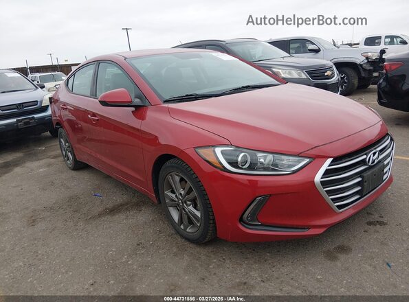 5NPD84LF8HH010162 2017 HYUNDAI ELANTRA Красный Передняя правая четверть