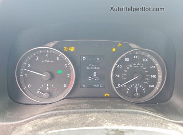 5NPD84LF8JH323153 2018 HYUNDAI ELANTRA Черный Вид щитка приборов