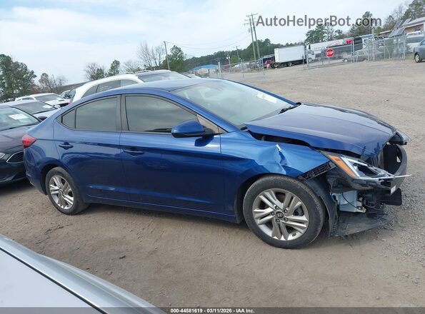 5NPD84LF8KH416823 2019 HYUNDAI ELANTRA Blue Սալոնի հետևի տեսք