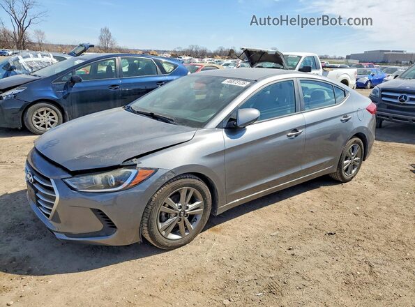 5NPD84LF9JH248656 2018 HYUNDAI ELANTRA Gray Vista tres cuartos delantera izquierda