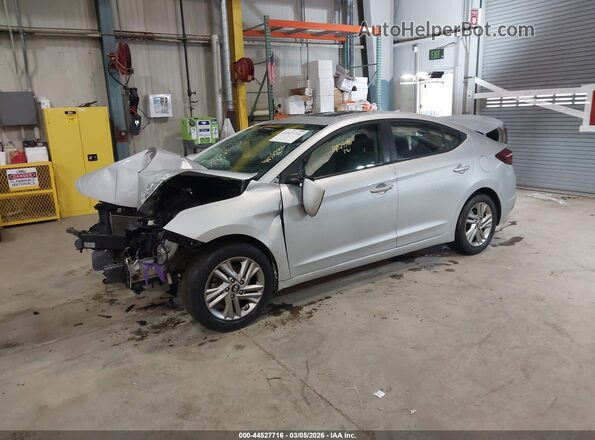 5NPD84LF9KH431041 2019 HYUNDAI ELANTRA Gray წინა მარცხენა ხედი სამი მეოთხედიდან