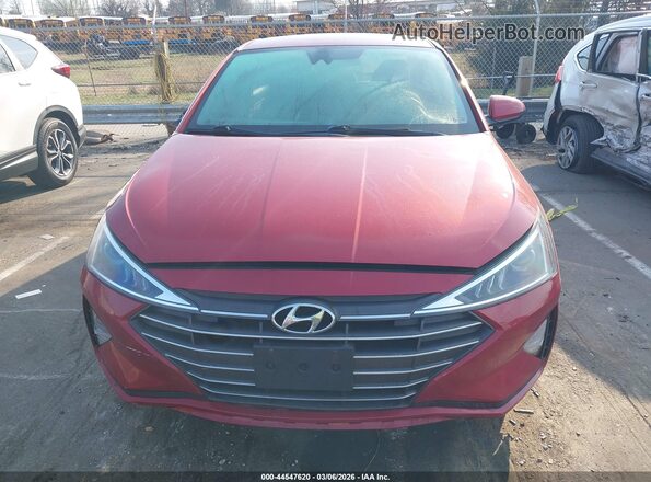 5NPD84LF9KH470194 2019 HYUNDAI ELANTRA Red Widok zestawu wskaźników
