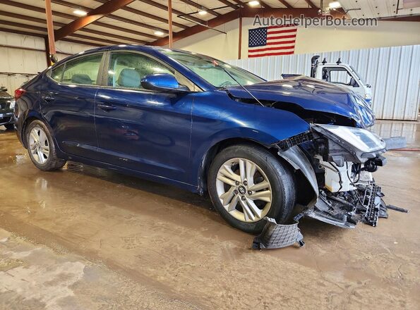 5NPD84LF9KH475279 2019 HYUNDAI ELANTRA Blue Delantero derecho