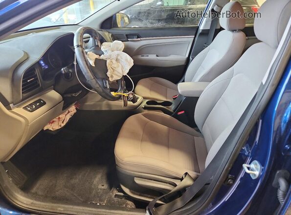 5NPD84LF9KH475279 2019 HYUNDAI ELANTRA Blue Vista interior delantera