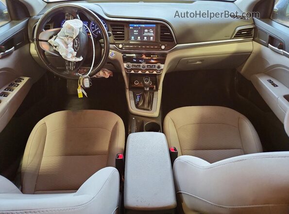 5NPD84LF9KH475279 2019 HYUNDAI ELANTRA Blue Vista del salpicadero