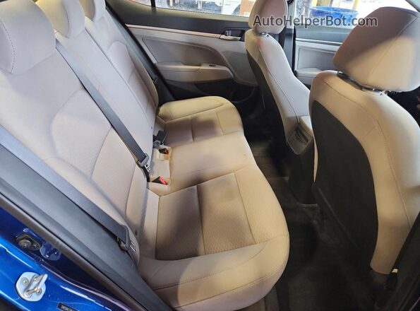 5NPD84LF9KH475279 2019 HYUNDAI ELANTRA Blue Vista de los asientos traseros