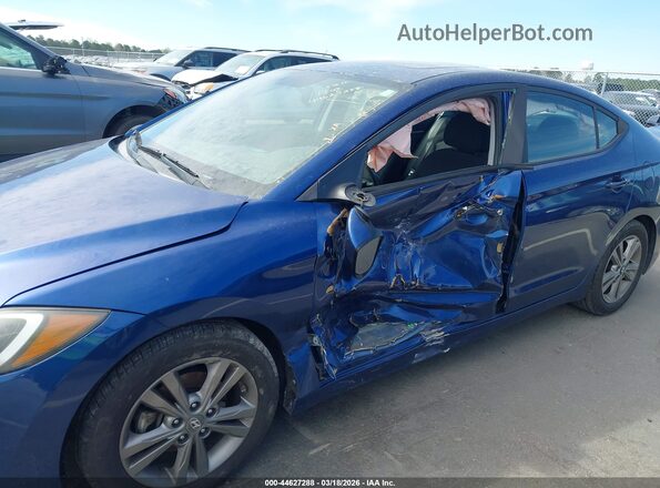 5NPD84LFXHH124289 2017 HYUNDAI ELANTRA Blue Вид спереду