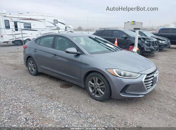 5NPD84LFXJH291807 2018 HYUNDAI ELANTRA Серый Передняя правая четверть