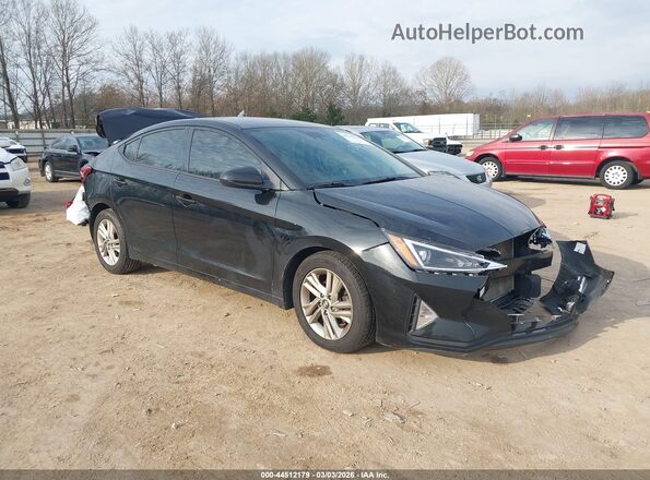 5NPD84LFXKH437043 2019 HYUNDAI ELANTRA Черный Передняя правая четверть