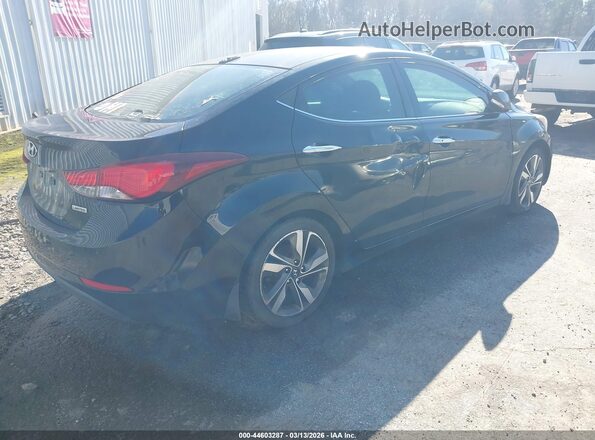 5NPDH4AE0GH657129 2016 HYUNDAI ELANTRA Black უკანა მარჯვენა
