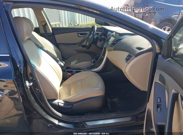 5NPDH4AE0GH657129 2016 HYUNDAI ELANTRA Black წინა სალონის ხედი