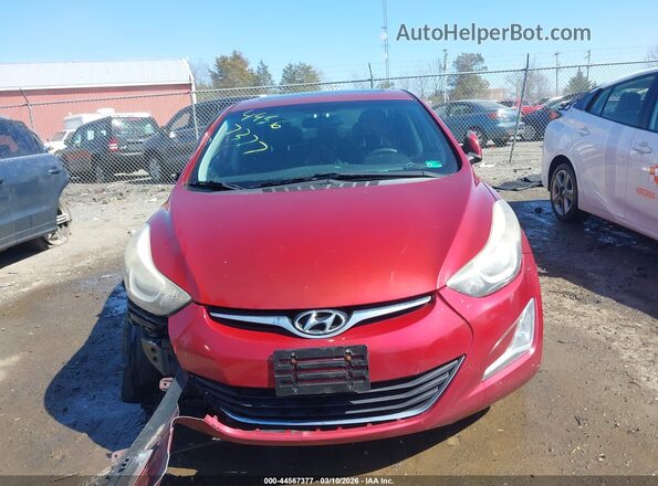 5NPDH4AE0GH729866 2016 HYUNDAI ELANTRA Красный Вид задней части салона