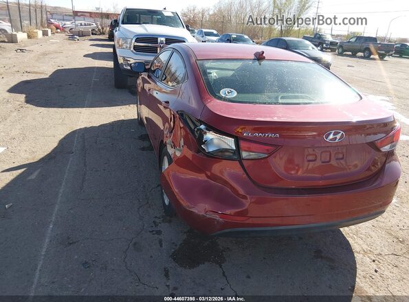 5NPDH4AE0GH766190 2016 HYUNDAI ELANTRA Красный 