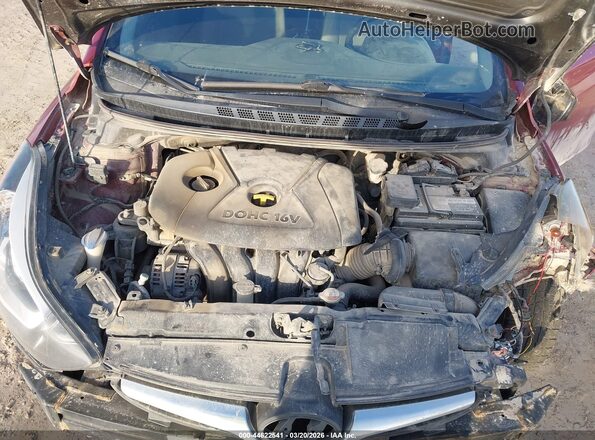 5NPDH4AE1GH730055 2016 HYUNDAI ELANTRA Темно-бордовый Вид сзади