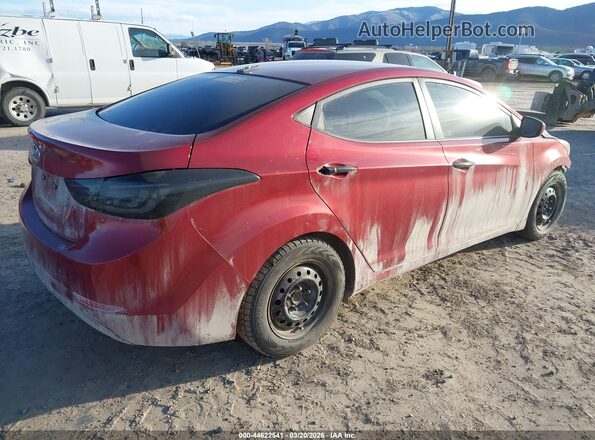 5NPDH4AE1GH730055 2016 HYUNDAI ELANTRA Темно-бордовый Задняя правая четверть