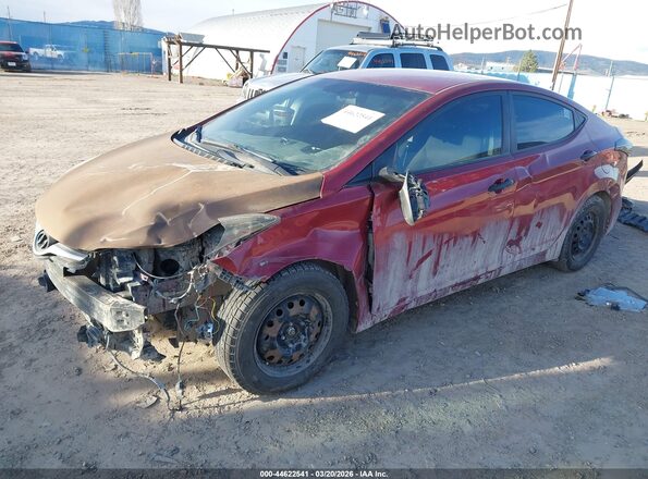 5NPDH4AE1GH730055 2016 HYUNDAI ELANTRA Темно-бордовый Передняя левая четверть