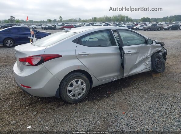 5NPDH4AE3GH734060 2016 HYUNDAI ELANTRA Silver Trasero derecho