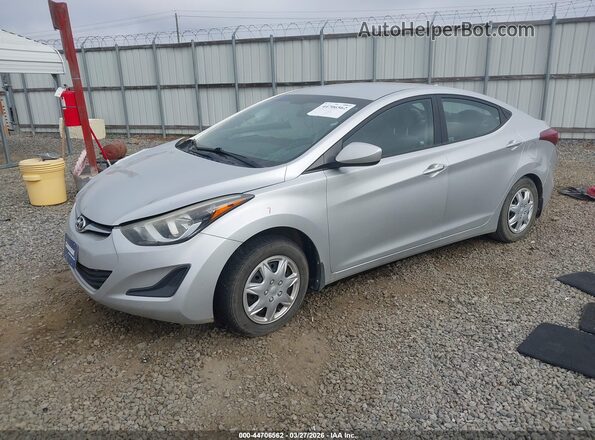 5NPDH4AE3GH734060 2016 HYUNDAI ELANTRA Silver Vista tres cuartos delantera izquierda