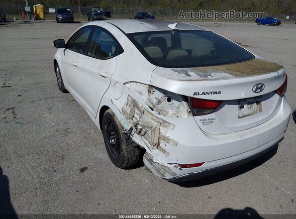5NPDH4AE3GH786482 2016 HYUNDAI ELANTRA Белый Задняя левая четверть