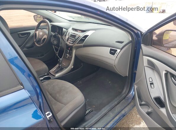 5NPDH4AE4GH702069 2016 HYUNDAI ELANTRA Синий Вид салона спереди