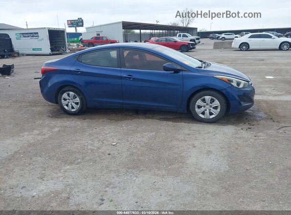 5NPDH4AE4GH702069 2016 HYUNDAI ELANTRA Синий Вид задней части салона