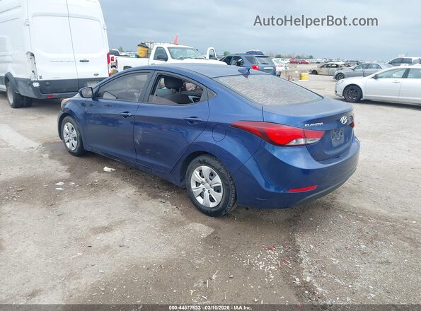 5NPDH4AE4GH702069 2016 HYUNDAI ELANTRA Синий Задняя левая четверть