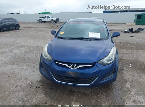 5NPDH4AE4GH702069 2016 HYUNDAI ELANTRA Синий Вид щитка приборов