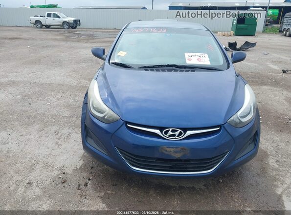 5NPDH4AE4GH702069 2016 HYUNDAI ELANTRA Синий Вид спереди