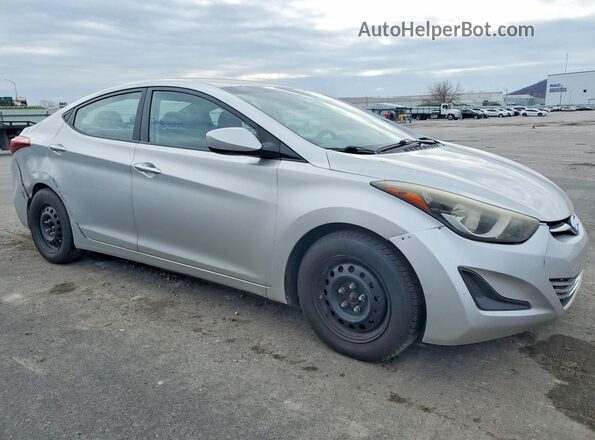 5NPDH4AE4GH716165 2016 HYUNDAI ELANTRA Серебряный Передняя правая четверть