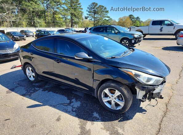 5NPDH4AE4GH724881 2016 HYUNDAI ELANTRA Черный Передняя правая четверть
