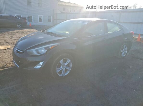 5NPDH4AE6GH730181 2016 HYUNDAI ELANTRA Черный Передняя левая четверть