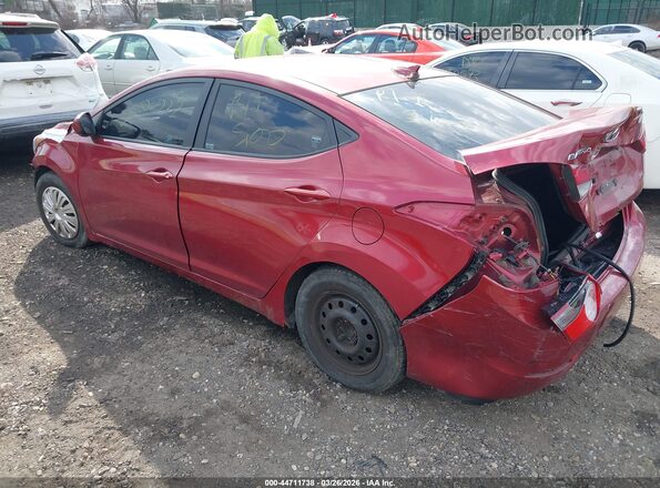 5NPDH4AE6GH787402 2016 HYUNDAI ELANTRA Красный Задняя левая четверть