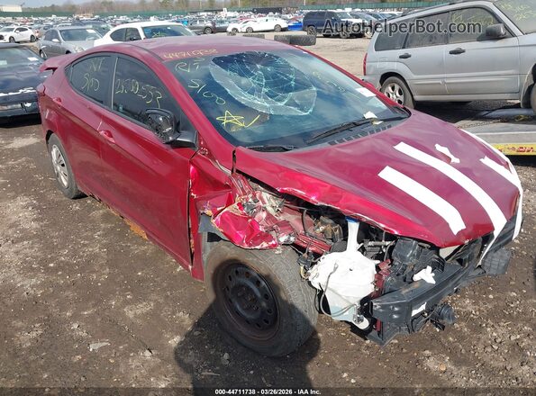 5NPDH4AE6GH787402 2016 HYUNDAI ELANTRA Красный Передняя правая четверть