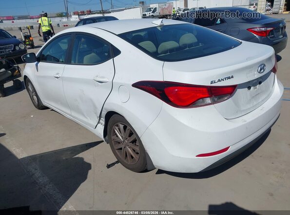 5NPDH4AE7GH707573 2016 HYUNDAI ELANTRA Белый Задняя левая четверть