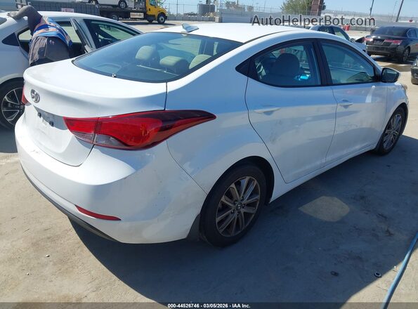 5NPDH4AE7GH707573 2016 HYUNDAI ELANTRA Белый Задняя правая четверть