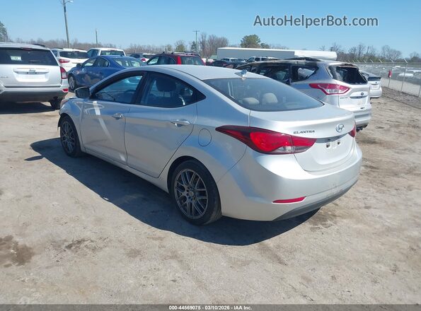5NPDH4AE7GH765196 2016 HYUNDAI ELANTRA Серебряный Задняя левая четверть