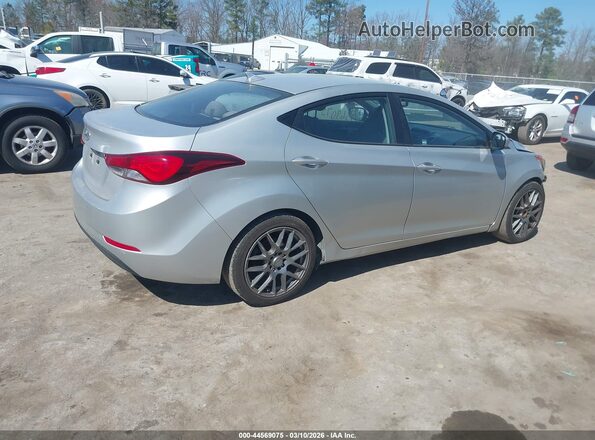 5NPDH4AE7GH765196 2016 HYUNDAI ELANTRA Серебряный Задняя правая четверть