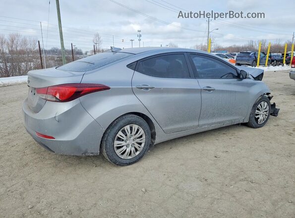 5NPDH4AE8GH714693 2016 HYUNDAI ELANTRA Серебряный Задняя правая четверть