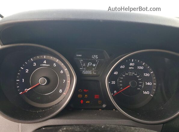 5NPDH4AE8GH714693 2016 HYUNDAI ELANTRA Серебряный Вид щитка приборов