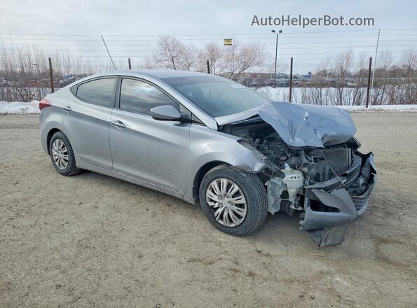 5NPDH4AE8GH714693 2016 HYUNDAI ELANTRA Серебряный Передняя правая четверть