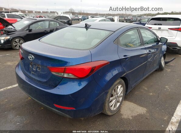 5NPDH4AE9GH681235 2016 HYUNDAI ELANTRA Синий Задняя правая четверть