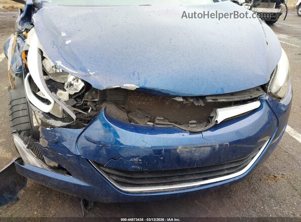 5NPDH4AE9GH681235 2016 HYUNDAI ELANTRA Синий Вид спереди