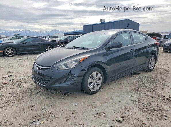 5NPDH4AEXGH682524 2016 HYUNDAI ELANTRA Черный Передняя левая четверть
