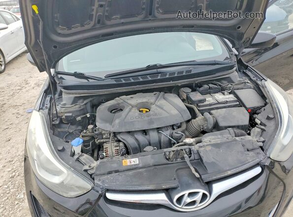 5NPDH4AEXGH682524 2016 HYUNDAI ELANTRA Черный Вид задней части салона