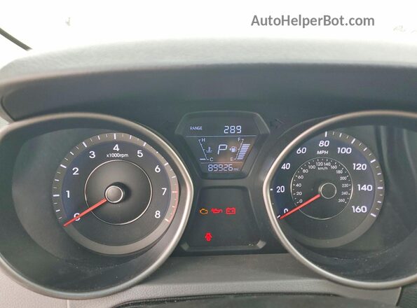 5NPDH4AEXGH682524 2016 HYUNDAI ELANTRA Черный Вид щитка приборов