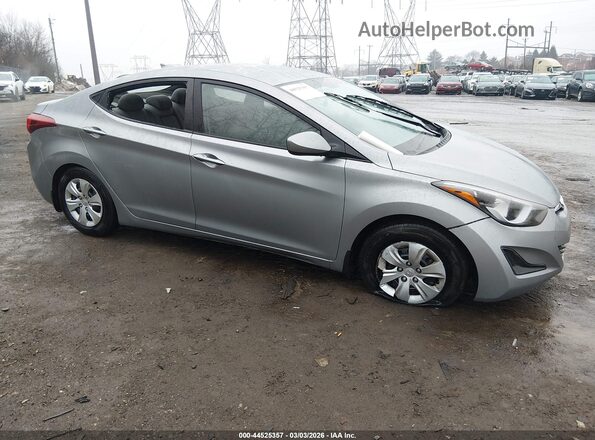 5NPDH4AEXGH717434 2016 HYUNDAI ELANTRA Серебряный Передняя правая четверть