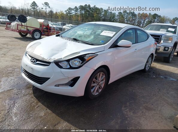 5NPDH4AEXGH774331 2016 HYUNDAI ELANTRA Белый Передняя левая четверть