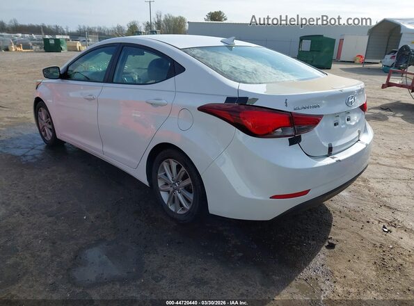 5NPDH4AEXGH774331 2016 HYUNDAI ELANTRA Белый Задняя левая четверть