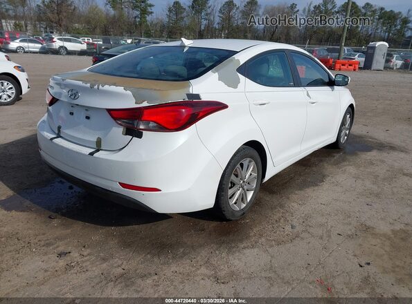 5NPDH4AEXGH774331 2016 HYUNDAI ELANTRA Белый Задняя правая четверть