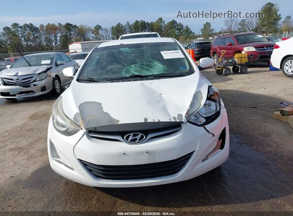 5NPDH4AEXGH774331 2016 HYUNDAI ELANTRA Белый Вид щитка приборов